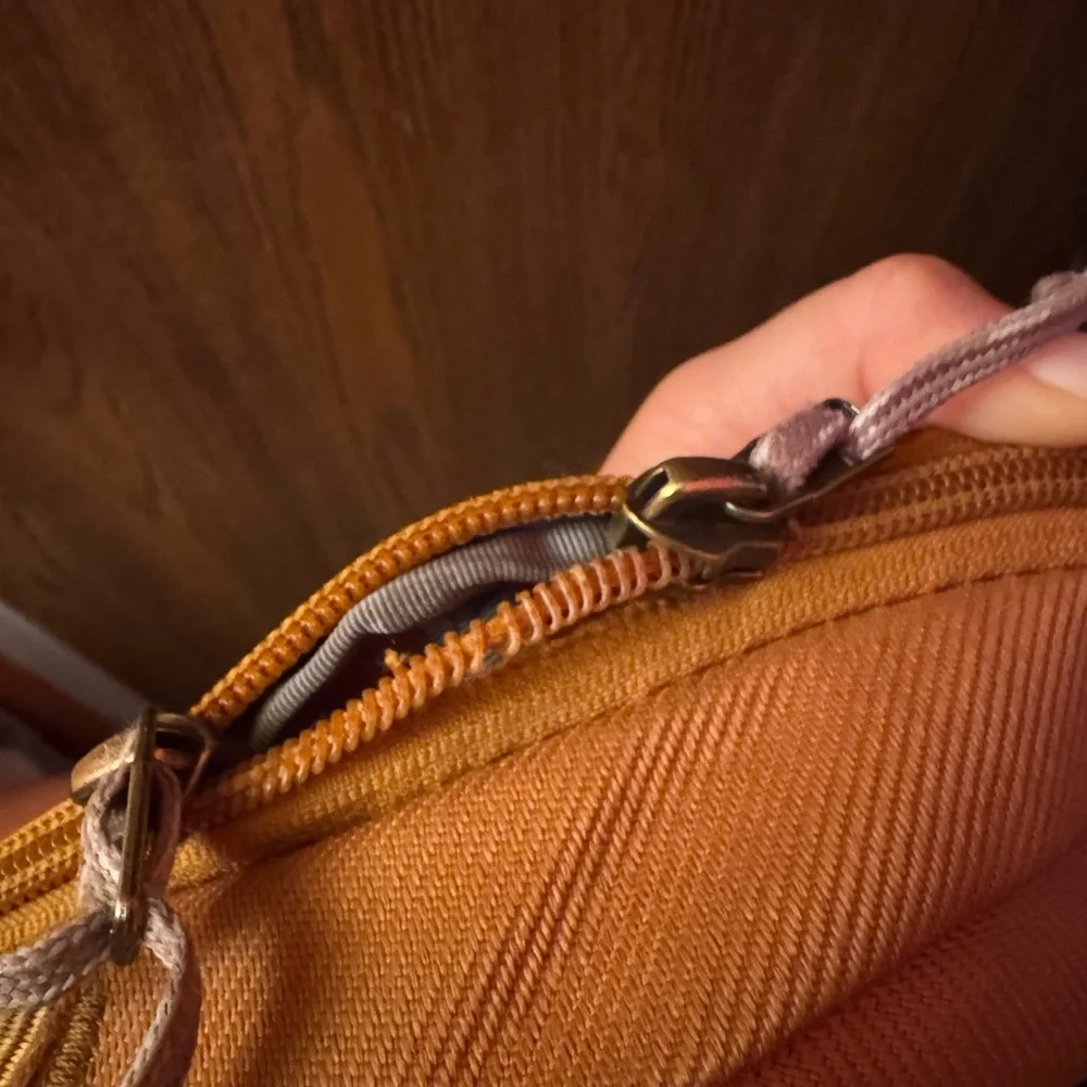The North Face TNF Daypack Canvas Backpack Timber Orange Military Green 22L